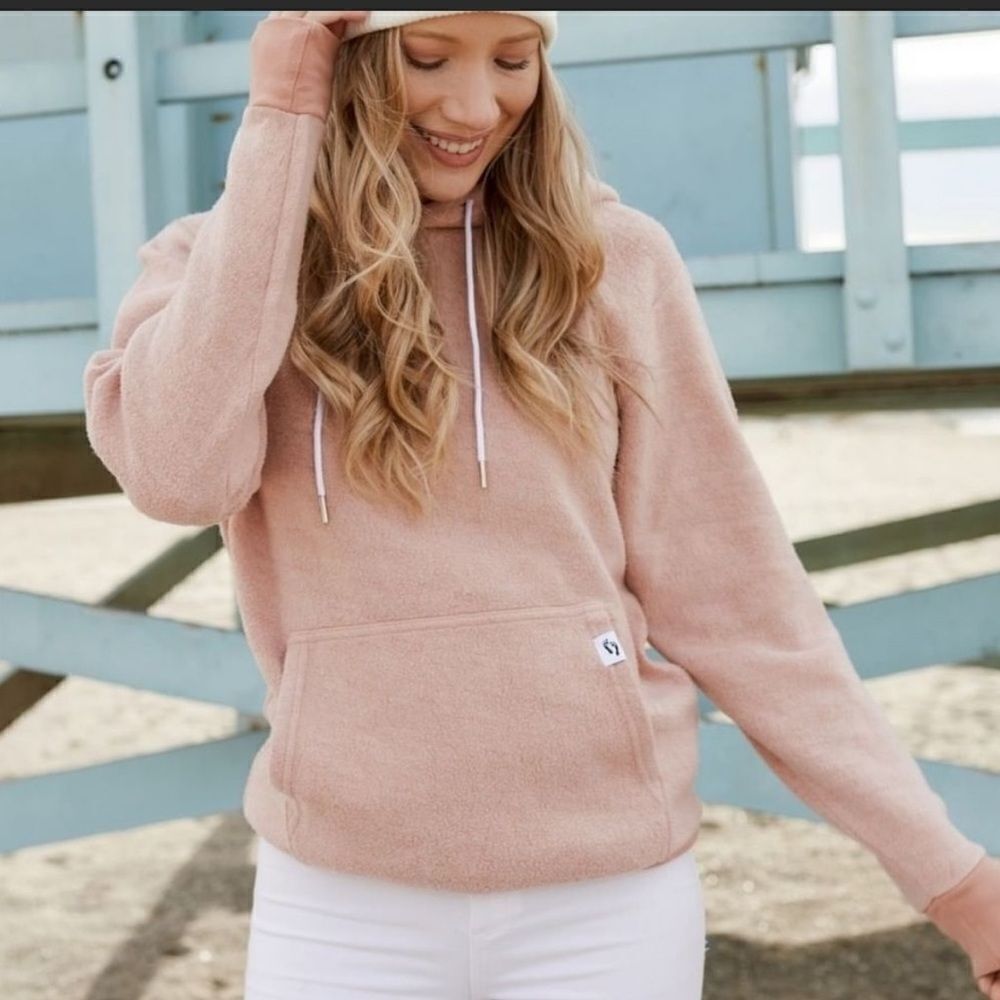 BLANKET Blend drawstring fleece hoodie size M